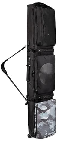 JKELPV Skiausrüstung Skitaschen für Erwachsene, 158 cm, 168 cm, große Roller-Snowboard-Tasche mit Rucksack, einzelne Umhängetasche, Snowboard-Abdeckung Ski Board Bag(Camouflage 158)