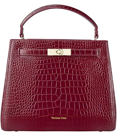 VICTORIA HYDE Damen Handtasche PU Leder Henkeltaschen Elegant Taschen Große Schultertasche Damen Tote Shopper mit Mehreren Fächern für Arbeit Schule Reisen