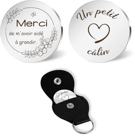 LmashRbaiw Cadeau Merci Maitresse D'école,Cadeau Nounou,Cadeaux Merci Atsem Noel,Un Petit Câlin Porte-Bonheur,Cadeaux Maternelle Mamie Maman Institutrice Pour Nounou Original Noel