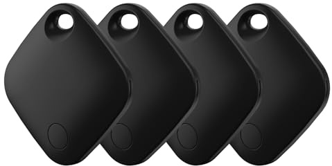 RSH Smart Air Traceur Tag Lot de 4, Compatible avec Apple Localiser (iOS Uniquement), Air Localisateurs Tags pour Valises Portefeuilles Clés Sacs, Suivi Mondial, 100dB Bip, IP68