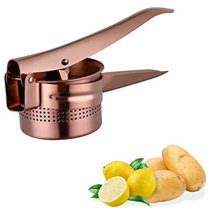 Potato Ricer - Stainless Steel Manual Masher for Potatoes, Fruits, Vegetables, Yams, Squash, Baby Food and More