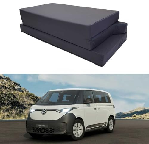 SHOGAZI Auto Matratze für den ID Buzz | 120/140×200×12cm | Automatratze faltbar aus Kaltschaum & 100% Baumwolle (Oeko Tex) | Made in Germany | Vergleichssieger | Manufaktur seit 2002
