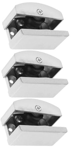Homoyoyo 3pièces Lot de Guides Inférieurs de Porte de Douche Coulissante Rails de Guidage pour Porte de Douche Verre