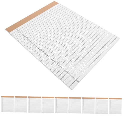 SEWACC 10 Stück Doppelseitige Notizblöcke Weiß Liniert Glattes Schreibpapier Blattanzahl pro Block Vielseitig für Büro Studium und Alltag Geeignet