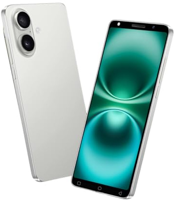 LatsYrs Téléphone Portable Pas Cher, écran 5,0 Pouces, 16 Go de ROM Extensible à 128 Go, Double SIM débloqué, Double Appareil Photo, WiFi/Bluetooth/Reconnaissance faciale, 4G (White)