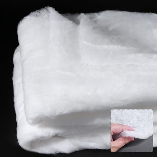 Nuyoah Polsterwatte Volumenvlies 100g/m² Polstervlies Meterware 1.5x3m 12.5mm 100% Polyester Waschbar Bügelbar Patchworkvlies Vlieswatte Polsterung Watte als Füllung Vlies Keine Klebeschicht