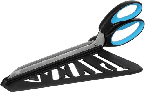 DOITOOL Ciseaux à Pizza Acier Inoxydable Multifonction avec Spatule Détachable Bleu Ciel Ustensile Cuisine Ergonomique Antidérapant pour Couper et Servir Facilement
