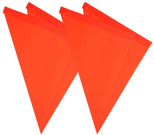 VICASKY 4pcs High Visibility Orange Safety Flags Replacement for Bikes Without Poles Triangle Safety Pennants for Seniors Outdoor Camping Hiking