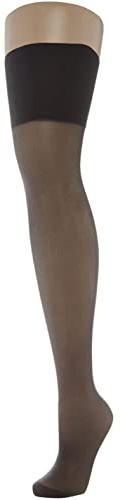 CHARNOS Women's 15 Denier Hold up Stockings, Nearly Black, L UK