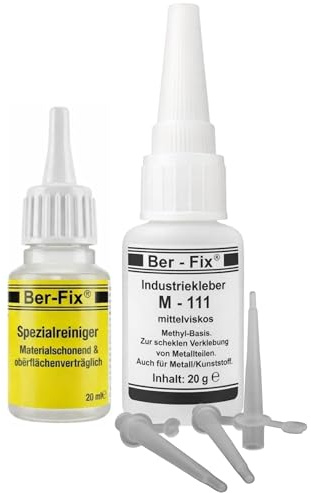 Ber-Fix Industriekleber M111 Gummidichtung 20g + Reiniger Feindüsen