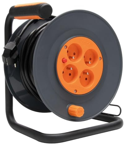 Enrouleur 4 Prises déportées 2P+T 16A 30m - Zenitech