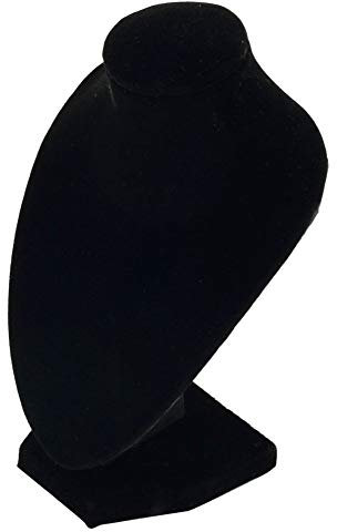 Ogquaton Mannequin coffres buste pendentif collier bijoux présentoir titulaire support rack velours noir noir durable et utile