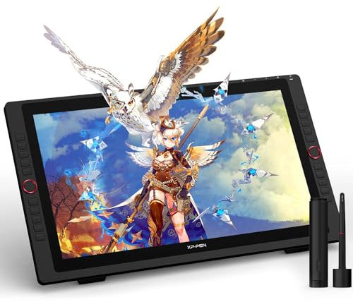 XP-Pen Artist 22R Pro Tablette Graphique à Ecran Professionnelle de 21,5 Pouces Stylet Passif sans Batterie à 8192 Niveaux Compatible Mac et Windows