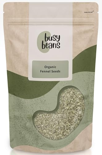 Organic Fennel Seeds - Certified Organic - by Busy Beans Organic (500g)