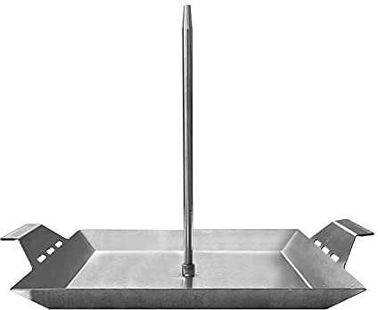 GRILLVANA Stainless Steel Vertical Skewer for Tacos Al Pastor, Shawarma, Kebabs- BBQ Grilling Accessory w/ 2 removable spikes (8.5” and 12”)- Use on Charcoal Grills or Stove- Handles, No Drip Plate