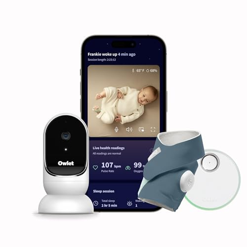Owlet® Dream Duo (Gen 1) Smart Baby Monitor: FDA-Cleared Dream Sock® plus Owlet Cam 2 - Tracks & Notifies for Pulse Rate & Oxygen while viewing Baby in 1080p HD WiFi Video