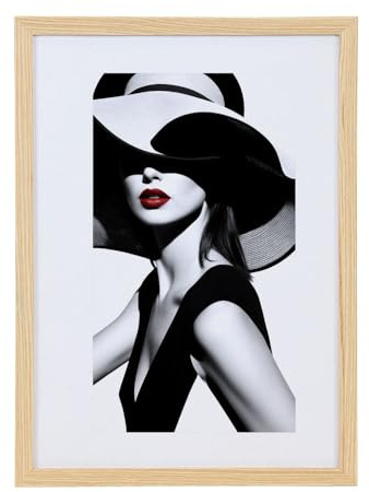 Holz Bilderrahmen Plexi Foto Rahmen Collage Wanddeko Poster S111: Farbe: Eiche | Format: 30x45