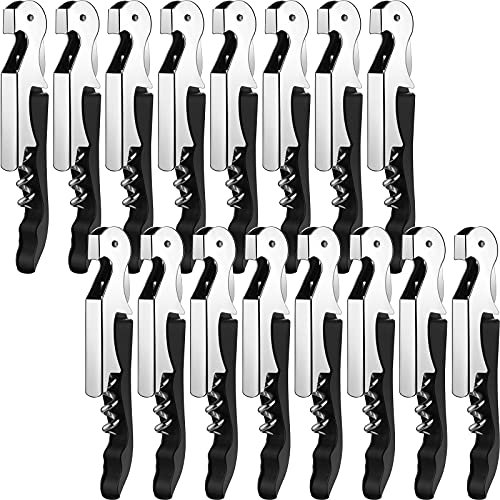16 pezzi apribottiglie per vino nero da viaggio cavatappi per vino cameriere cavatappi apribottiglie per birra barista chiave apribottiglie per vino per casa ufficio cucina ristorante bar applicazioni