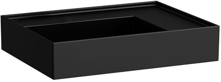 LAUFEN Kartell Waschtisch, ohne Hahnloch, ohne Überlauf, Ablage rechts, 600x460mm, H8103347161121, Farbe: Schwarz Matt