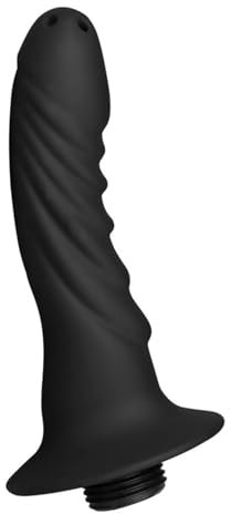 Axcroo Weiche Silikon Analdusche Vaginaldusche Dildo Duschköpfe Nozzle SM Einlauf Anal Spülung Vaginal Intimdusche Klistierspritze Analreinigung Enema Irrigator Intimreinigung für Männer Frauen (E)