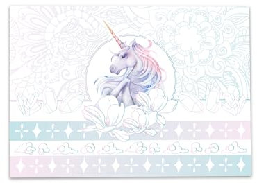 Limonia 12 Mandalas je 25 Blätter DIN A6 Einhorn Pferd Malbuch Set Mitgebsel Mitbringsel Gastgeschenk zum Kindergeburtstag Fest Motto-Party Reise für Teens Mädchen Jungen Kindergarten Schule