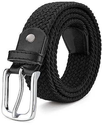 CALIYO elastischer Stretchgürtel für Damen und Herren, verstellbarer Flechtgürtel