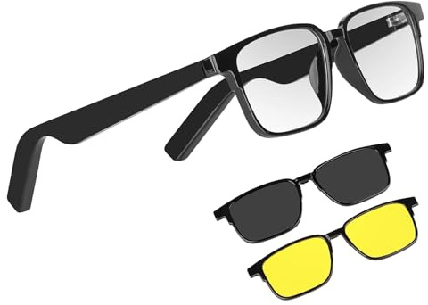 Smart Glasses, Wireless IP5 Waterproof Open Ear Audio Glass With HiFi Speakers and Built In Mic, BT 5.3 Voice Control Anti Blue Glasses For Sports Driving Outdoor (with Polarized