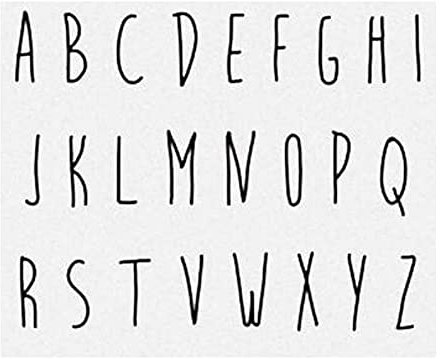 Tattoo-Aufkleber, gefälschte Tattoos, gefälschte Tattoos, temporäre Tattoos, 3 Blatt Alphabet temporäre Tattoo-Aufkleber, Kunstschrift, englische Buchstaben, Fake-Tattoo, Handschrift, DIY-Namen-Tattoo