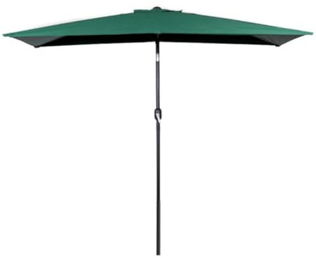 Parasol Plage Parasol De Balcon Parapluie De Patio Rectangulaire, Imperméable, Pour L'extérieur, Avec Manivelle, Pour Plage, Jardin, Arrière-cour, Piscine Parasol De Jardin Exterieur(Color:E,Size:200*