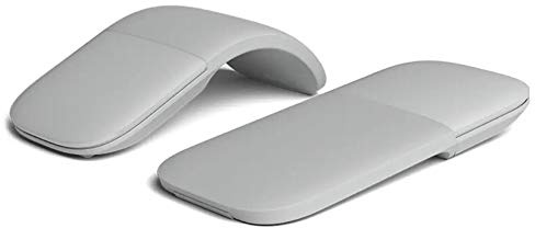 Zunate Souris optique Bluetooth Arc Touch - Ergonomique - Pliable - Fine et portable - Pour ordinateur portable (gris et blanc)