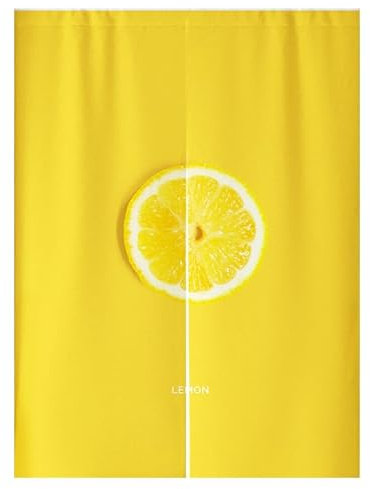 Türvorhang Gelb Weiß Türvorhang Insektenschutz Polyester Raumteiler Vorhang mit Teleskopstange Vorhang Kurz Küchenvorhang Fliegenvorhang Terrassentür Waschbar Tür Vorhang 90x180cm
