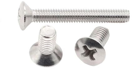 Metal Screws 10/50pcs 304 Stainless Steel Cross Countersunk Head Half Oval Screw Bolts M3 M4 M5(25mm,10pcs M4)