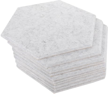 Toyvian 10stücke Schallschutzplatten aus Polyesterfasern Sechseckige Akustikpaneele für Innenräume Wandakustikpaneele mit Schallabsorptionsplatten Schalldämmplatten für Tonstudios und Heim