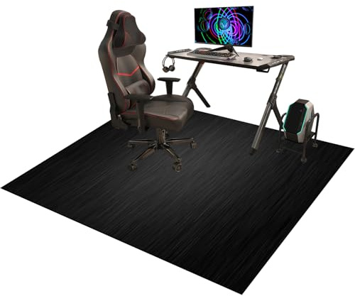Bodenschutzmatte Bürostuhl, Gaming Stuhlmatten, Gaming Stuhl Unterlage, Bürostuhlmatten, Stuhlunterlage, Schreibtischstuhl Unterlage Geeignet für Büro und Zuhause, Rechteckig Bodenmatte 90 x 120 cm
