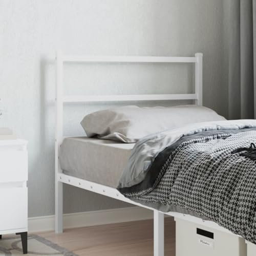 LLEZKBR Furniture Select Kopfteil aus Metall, Weiß, 90 cm