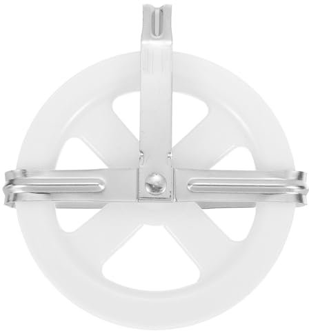 QUARKZMAN 5 Carrucola per Stendibiancheria Con Ruota in Plastica Resistente E Asse in Lega di Alluminio, Carrucola per rigo di Asciugatura Resistente Alle Intemperie, Bianco