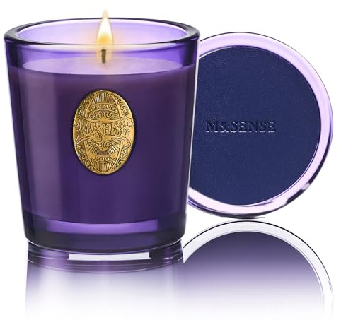 M&SENSE Duftkerze Lavendel Zitrus,260g Duftkerzen im Glas Natürliche Soja-Kerze,55 Stunden Brenndauer,Weihnachten Kerzengeschenke für Frauen & Männer