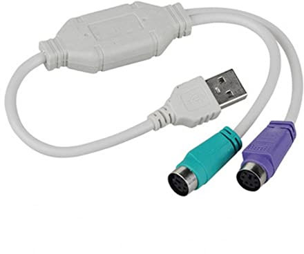 ROBAUN 1 cable conversor USB macho a PS/2 PS2 hembra, adaptador de teclado