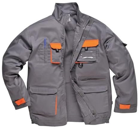 Sekureco Chaqueta de protección Bicolor con Porta identificación Desmontable