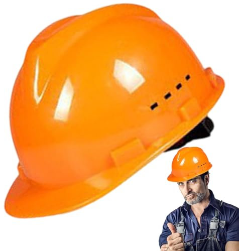 Bexdug Cappello di sicurezza – Casco di protezione ventilato confortevole | Casco testa regolabile, attrezzatura da costruzione per una maggiore sicurezza sul lavoro