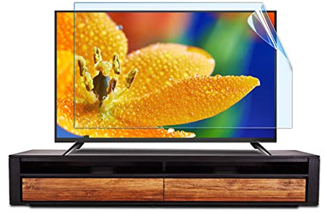 XAoSCd Film De Protection Antireflet pour Écran TV, Film Protecteur pour Écran LCD, Filtre Antireflet/Anti-Lumière Bleue, pour Téléviseurs HD 4K LED, OLED Et QLED Intérieur,Matte-65 inch 1429x804mm