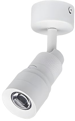 Faretto a fuoco regolabile a LED, lampada d'accento montata su superficie, luci spot per montaggio a soffitto o a parete, illuminazione zoom direzionale ambientale(Bianco-12W,Luce neutra-4000K)