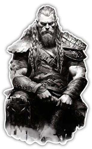 Samunshi® Wikinger Krieger Aufkleber Autoaufkleber für Motorrad Fahrrad Roller oder Auto Sticker Fahrrad Mtb Mountainbike Rennrad Viking Odin Wikinger 6x10cm