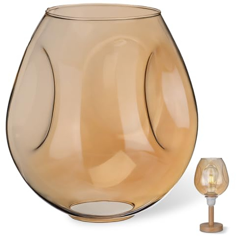 Didiseaon Glass Lampshade Replacement Glass Light Shade for Floor Lamp Simple Light Cover Accessory for Table Lamp Wall and Bedroom Decor 6.30 X 5.91 X 5.91 in