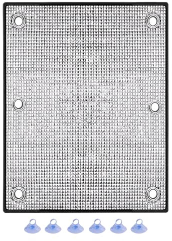 Película Oscurecer de Aluminio para Ventanas, Lámina Ventana Protector Solar Privacidad, Vinilo Anti Sol para Cristales, Película Reflectante Aislante Termico con Ventosa, Reutilizable(75x180cm)
