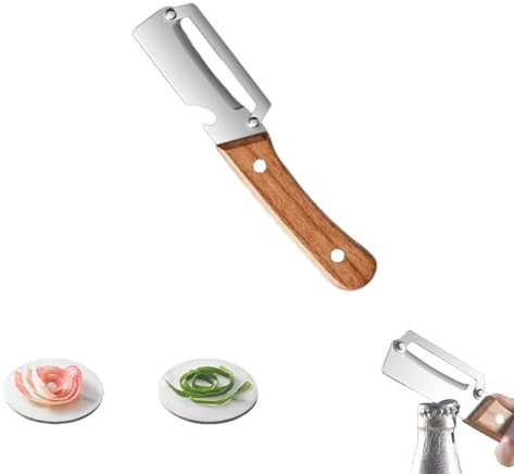 Pelapatate multifunzione da cucina, 2 in 1 per frutta e verdura con apribottiglie, utensile da cucina in acciaio inox (1 pezzo)