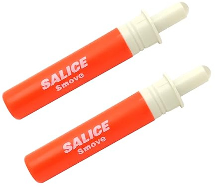 Infälld dörrdämpare. Salice Salice Salice-kolv som dealerar dörrstängningen. (Orange - beige, handtagssidan)