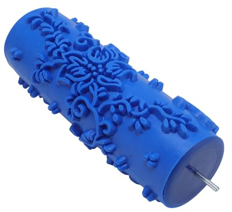 RASTKY Dekorative Textur-Gummiwalze, Langlebige Struktur-Farbwalze für Wände, Möbel für Hausrenovierungen, Waschbare Gummimuster-Farbwalze für Wände, Möbel, Club-Upgrades, 15 X 6 X 6 Cm