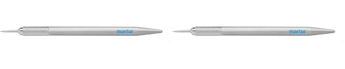 MARTOR GRAFIX Skalpell mit wechselbarer Schneidnadel, Cuttermesser, Bastelmesser, Schneiden von Folien, Textilien, Vlies, Filz, Pappe, Klebeband für Rechts- und Linkshänder (Packung mit 2)