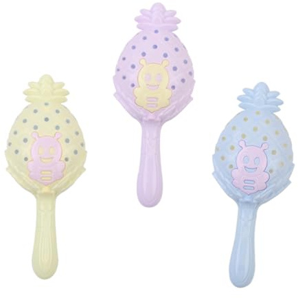 FUNNETOYU Juguete Sonajero Colgante para Bebés de 0-3 Años, 3 Piezas de Plástico Sonido de Campana, Forma Adorable y Resistente para Diversión y Desarrollo Sensorial Color Aleatorio
